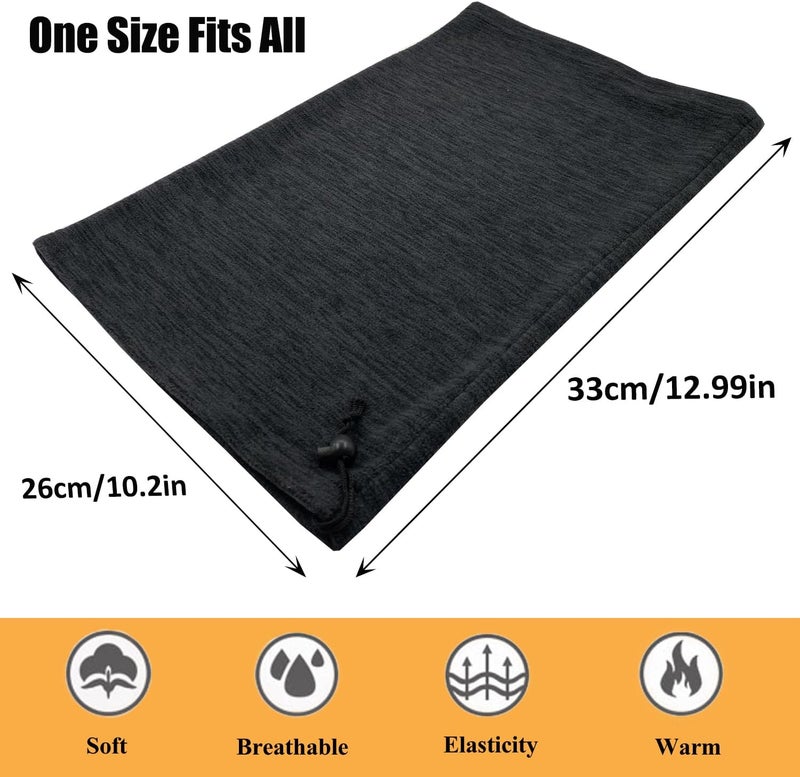 Beurlike 2 Pack Winter Neck Warmer Gaiter Women Men Fleece Warm Windproof Face Scarf Cover Ski Mask for Cold Weather - Image 3